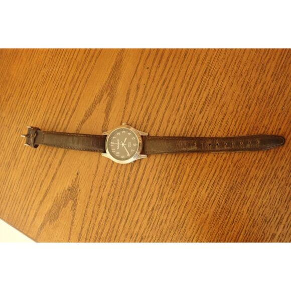 Timberland Indiglo Watch 50m Gunmetal Gray Vintage Mens Leather Strap - Picture 5 of 6